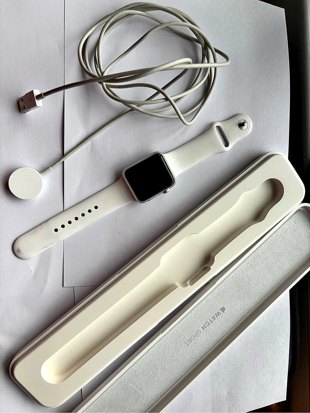 Original Apple Watch Smartwatch White Silver Good Used Condition